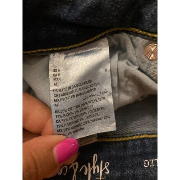 Style & Co Straight Leg women's blue medium wash mid rise casual jeans size 6 - Picture 7 of 10